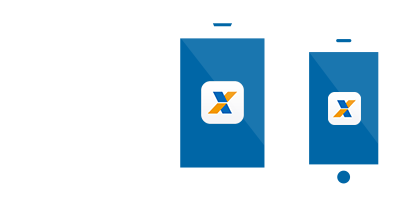 Imagem de dois celulares com App da Caixa